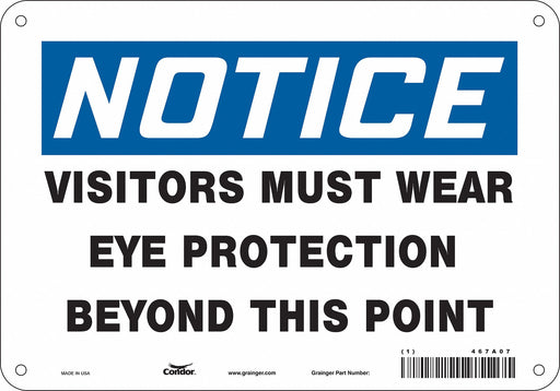 Safety Sign 7 in x 10 in Aluminum