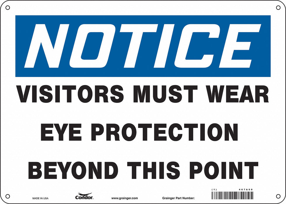 Safety Sign 10 inx14 in Aluminum