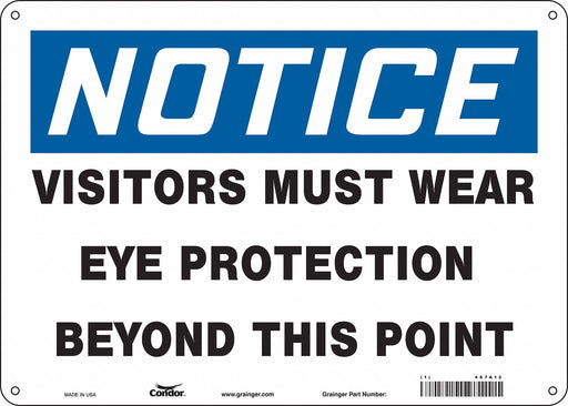 Safety Sign 10 in x 14 in Vinyl