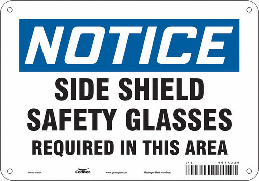 Safety Sign 7 in x 10 in Aluminum