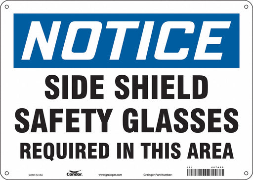 Safety Sign 10 in x 14 in Aluminum