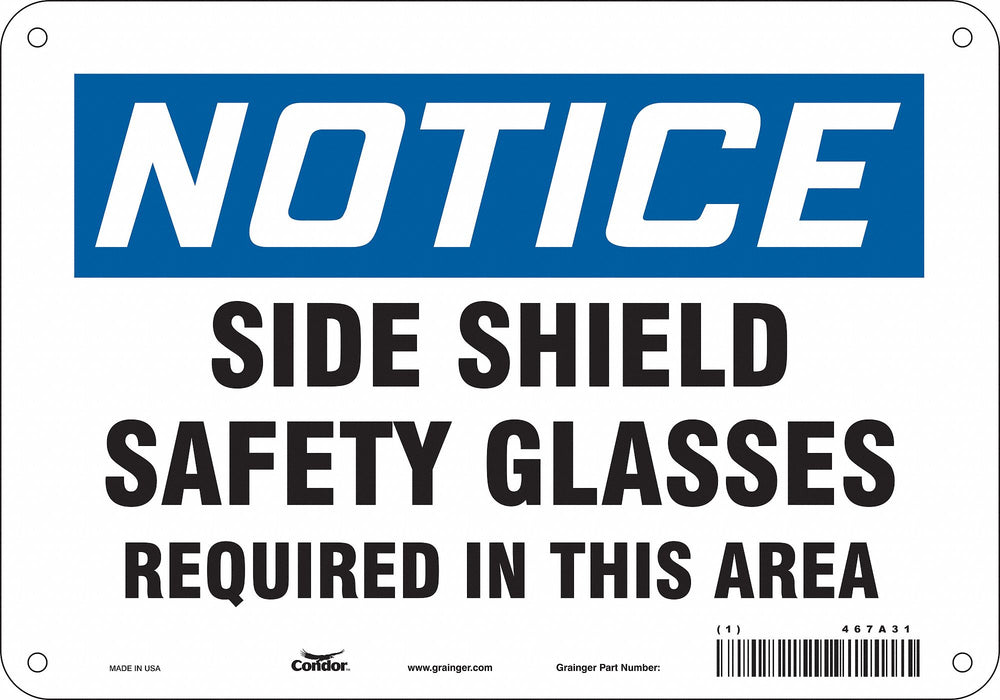 Safety Sign 7 inx10 in Polyethylene