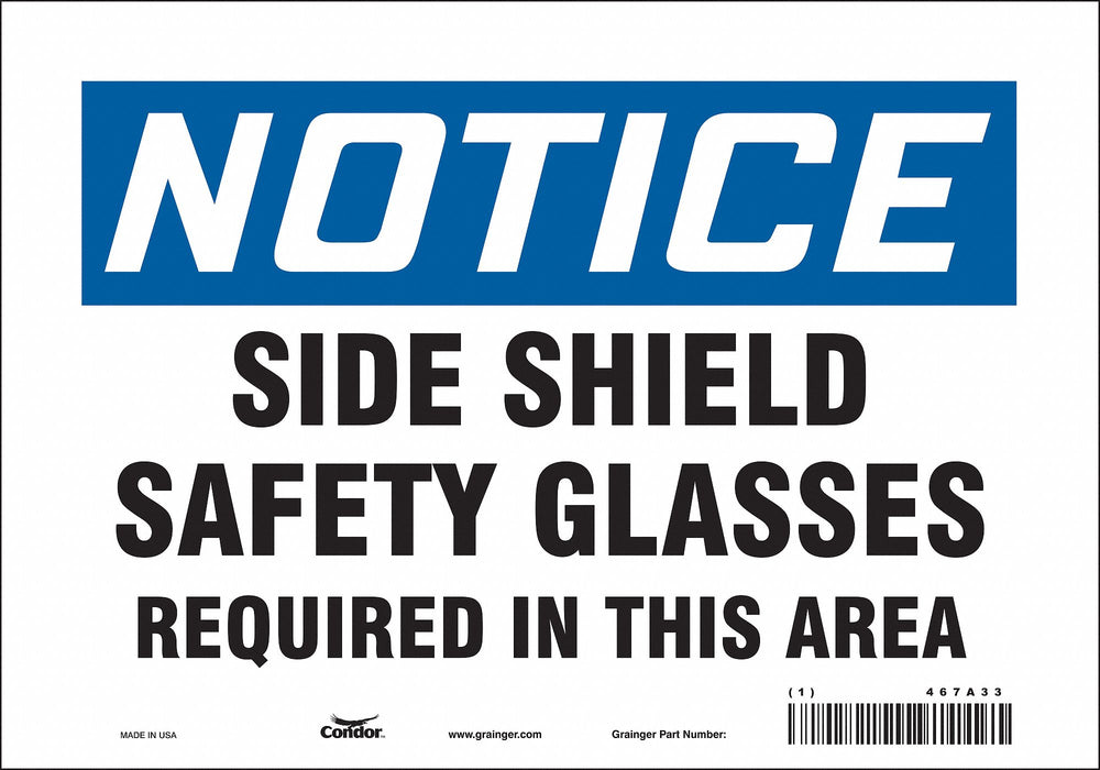 Safety Sign 7 in x 10 in Vinyl