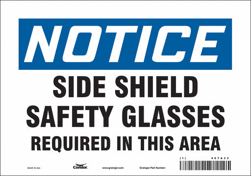 Safety Sign 7 in x 10 in Vinyl
