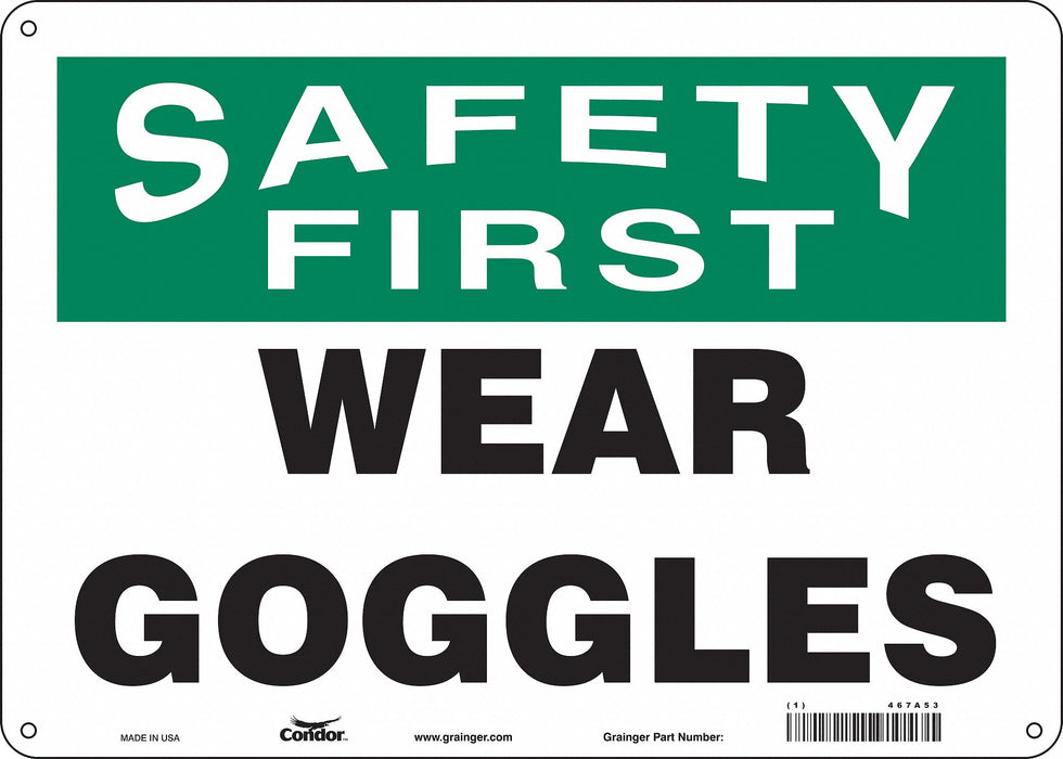 J7029 Safety Sign 10 inx14 in Polyethylene
