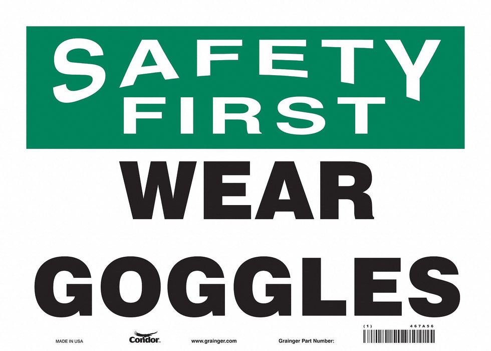 J7029 Safety Sign 10 in x 14 in Vinyl