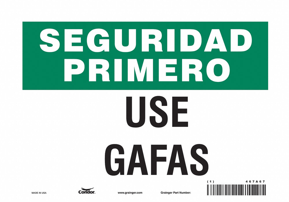 Safety Sign 7 inx10 in Vinyl