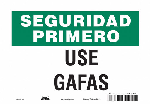 Safety Sign 7 inx10 in Vinyl