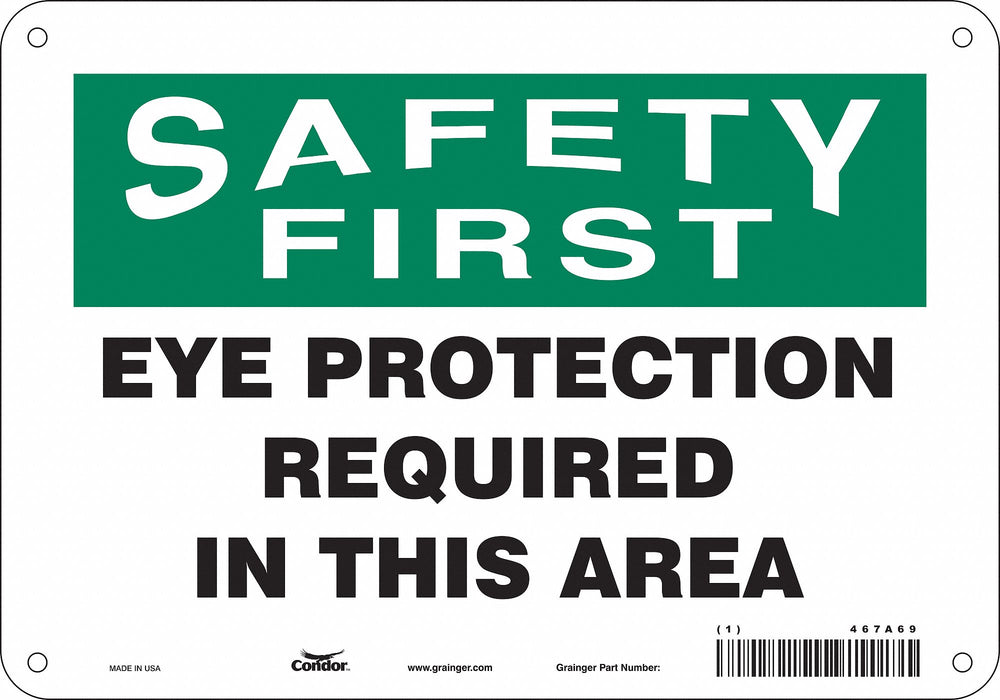 Safety Sign 7 in x 10 in Aluminum