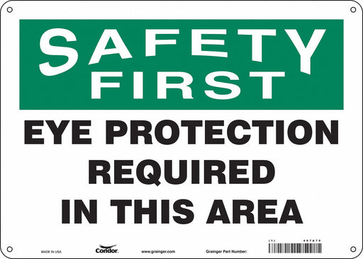 Safety Sign 10 inx14 in Aluminum