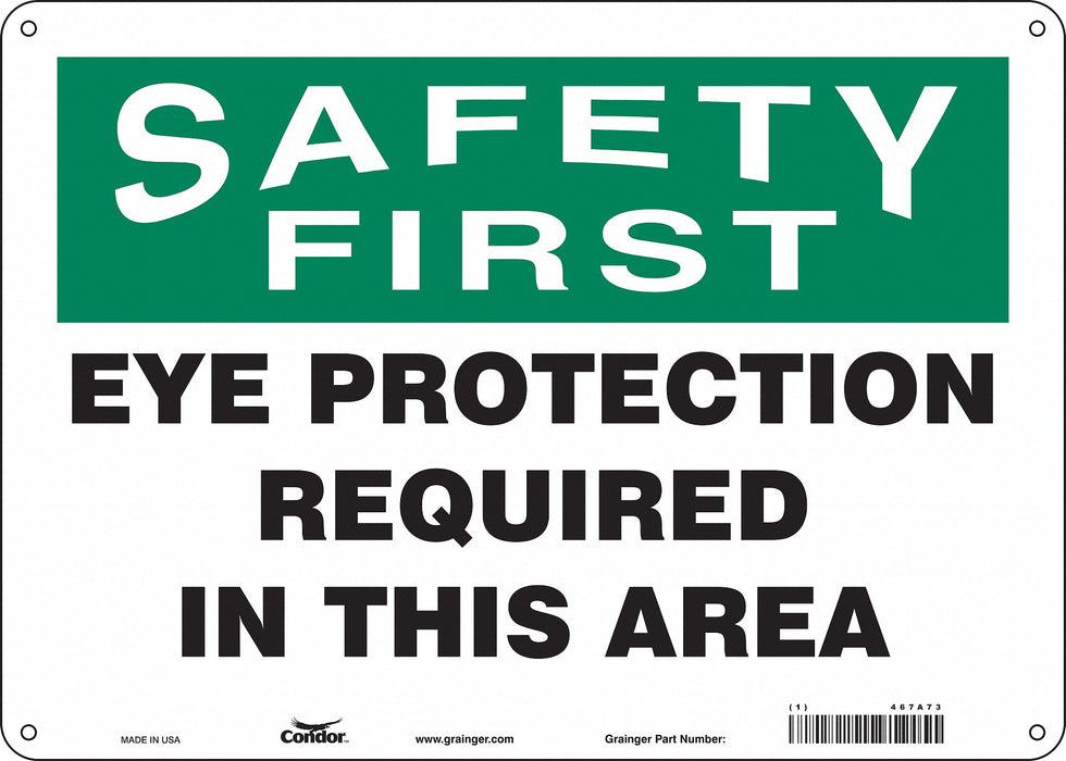 Safety Sign 10 inx14 in Polyethylene