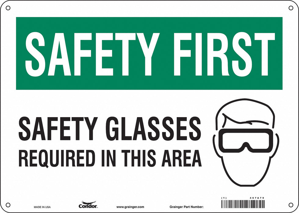 Safety Sign 10 inx14 in Polyethylene