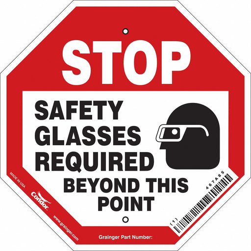 Safety Sign 12 inx12 in Polyethylene