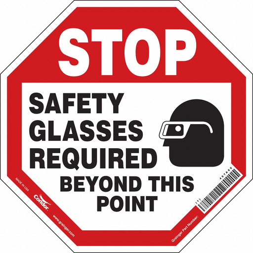 Safety Sign 18 inx18 in Vinyl