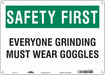 Safety Sign 10 in x 14 in Aluminum