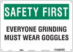 Safety Sign 10 in x 14 in Polyethylene