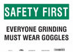 Safety Sign 10 inx14 in Vinyl