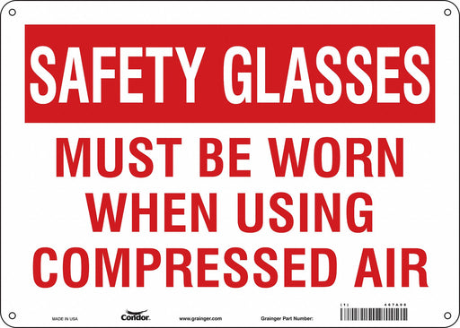 Safety Sign 10 inx14 in Aluminum