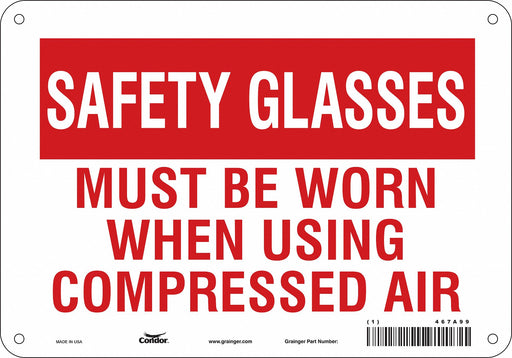 Safety Sign 7 inx10 in Polyethylene