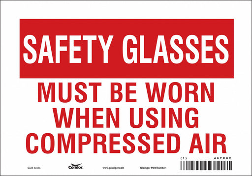 Safety Sign 7 inx10 in Vinyl