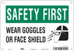 Safety Sign 7 in x 10 in Aluminum