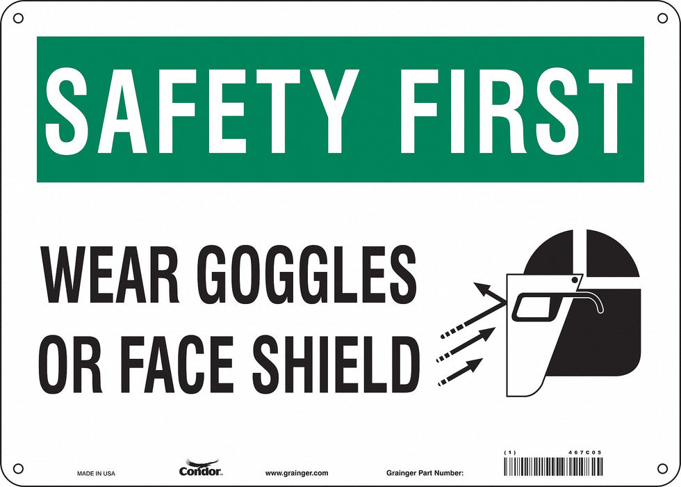 Safety Sign 10 inx14 in Aluminum
