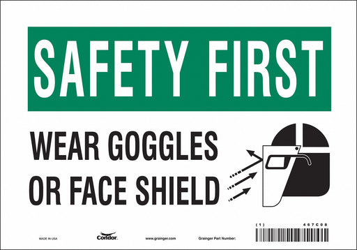 Safety Sign 7 in x 10 in Vinyl