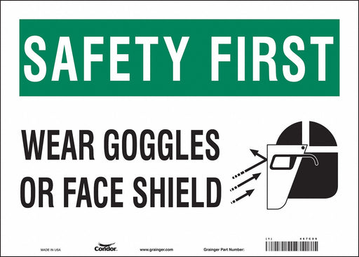 Safety Sign 10 in x 14 in Vinyl