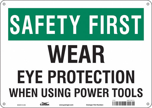 Safety Sign 10 inx14 in Aluminum