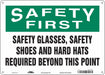 Safety Sign 10 inx14 in Polyethylene