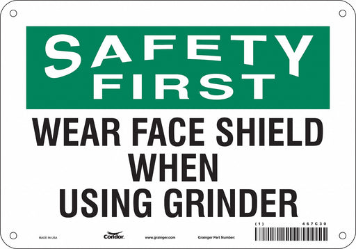 Safety Sign 7 in x 10 in Aluminum