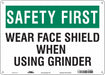 Safety Sign 10 inx14 in Aluminum