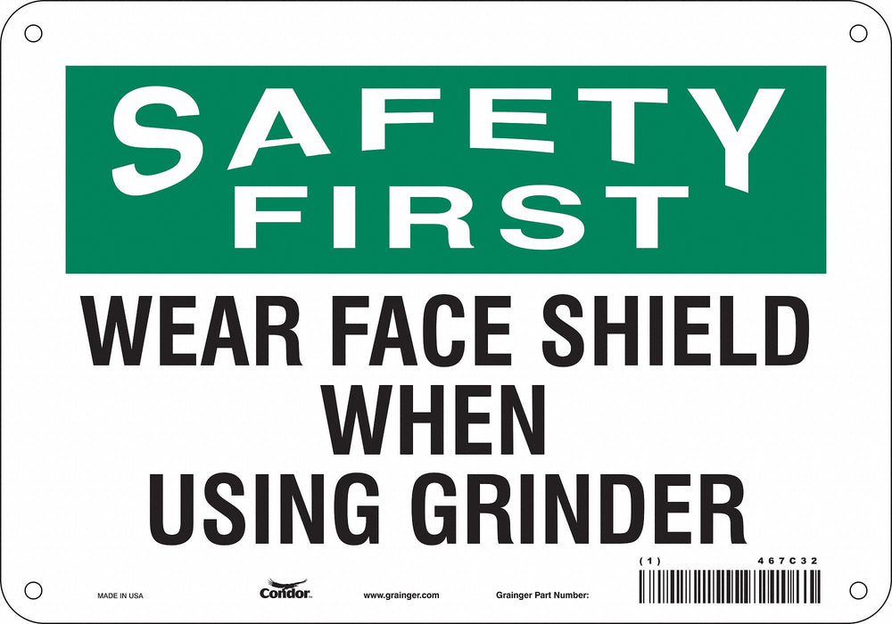 Safety Sign 7 inx10 in Polyethylene