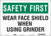 Safety Sign 10 inx14 in Polyethylene
