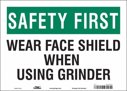Safety Sign 10 inx14 in Vinyl