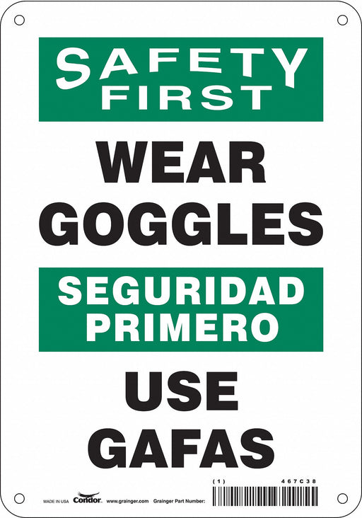 Safety Sign 10 inx7 in Polyethylene