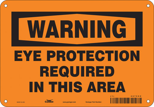 Safety Sign 7 in x 10 in Aluminum