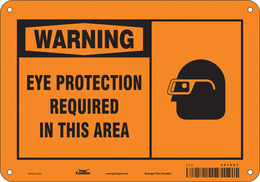 Safety Sign 7 in x 10 in Aluminum