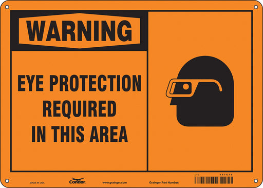 Safety Sign 10 in x 14 in Polyethylene