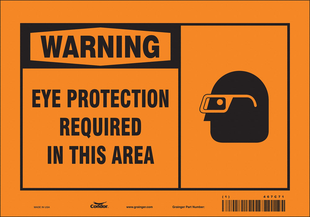 Safety Sign 7 in x 10 in Vinyl