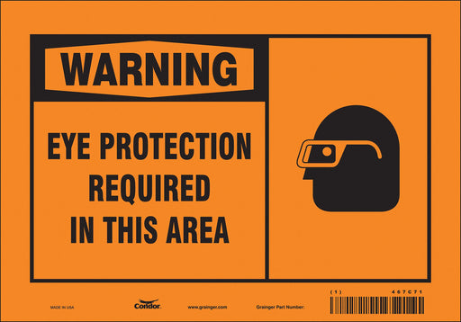 Safety Sign 7 in x 10 in Vinyl