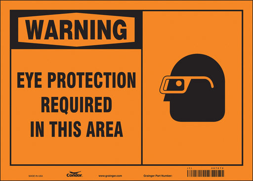 Safety Sign 10 in x 14 in Vinyl