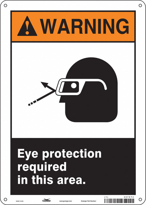 Safety Sign 14 in x 10 in Aluminum