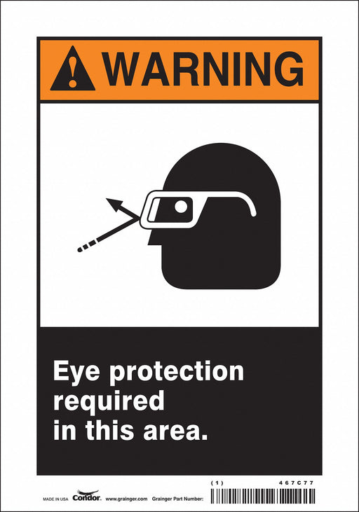 Safety Sign 10 inx7 in Vinyl