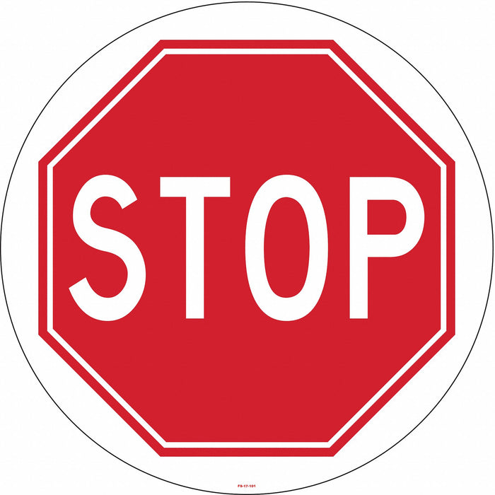 Anti-Slip Floor Sign 17 inx17 in Vinyl