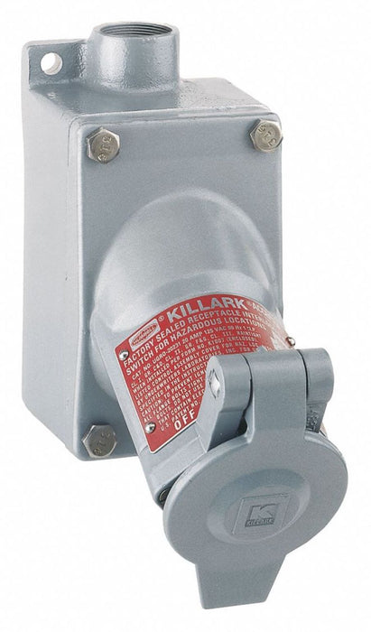 Receptacle Gray 20 A 2P3W Back 1PK