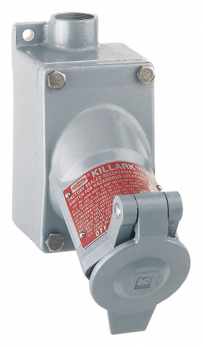 Receptacle Gray 20 A 2P3W Back 1PK