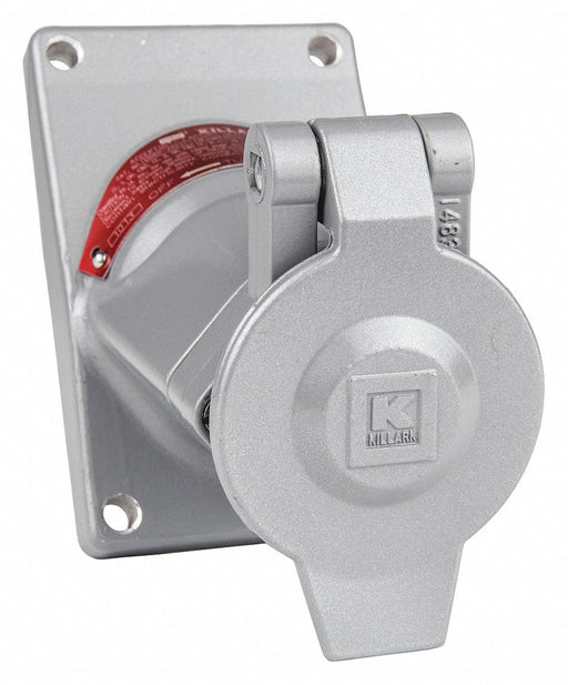 Receptacle Gray 20 A 2P3W Back 1PK
