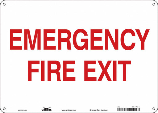Safety Sign 10 in x 14 in Polyethylene