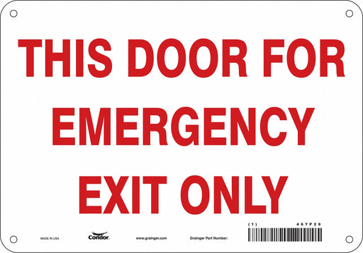 Safety Sign 7 in x 10 in Aluminum